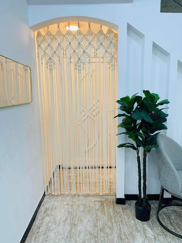 Macrame Curtain| Boho Door Hanging | Cotton Fringe Decor Home Interior