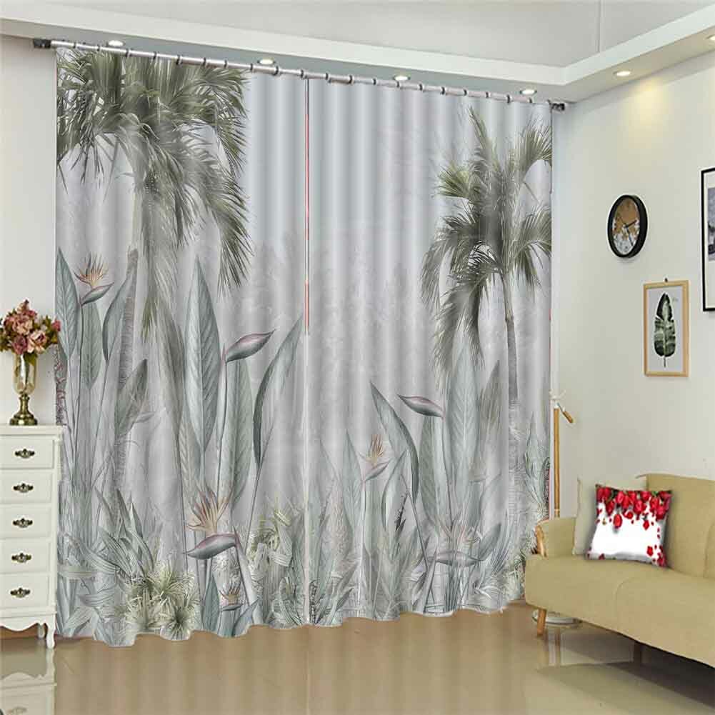 Numerical Soberness 3D Curtain Blockout Photo Printing Curtains Drape Fabric