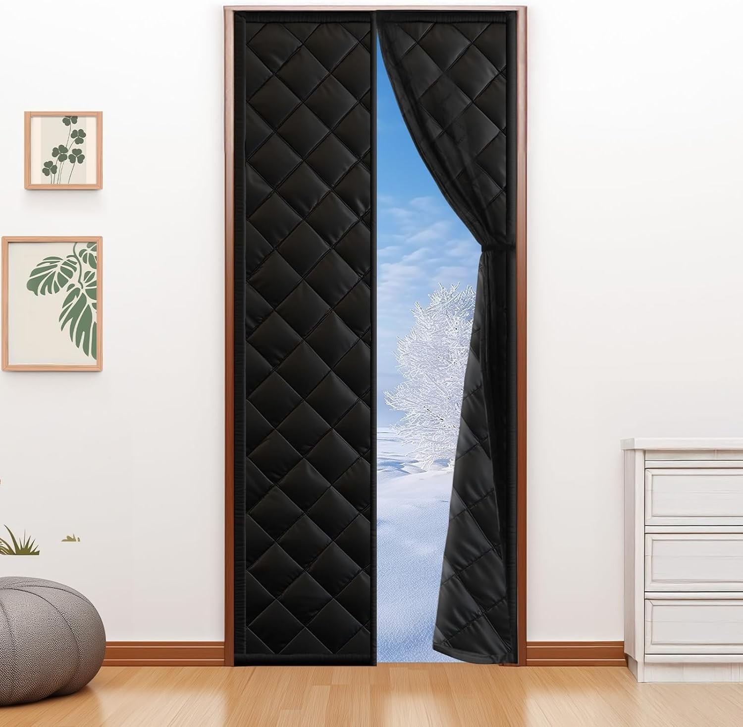 Magnetic Thermal Door Curtain for 36″ x 80″ Doors – Energy-Saving & Pet-Friendly