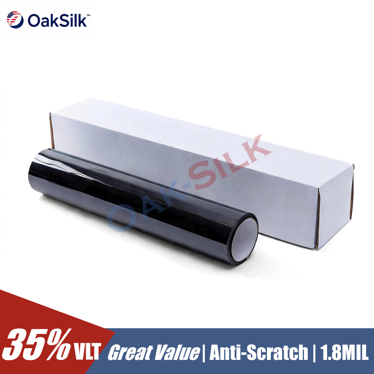 2Ply 20″x100′ 40″x100ft Window Tint Film Roll w/ Shades 5%,15%,20%,35% OakSilk