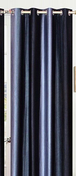 2 Piece Navy Blue Shaded Grommet Ringtop Door Window Curtains Set 5 7 9 Feet