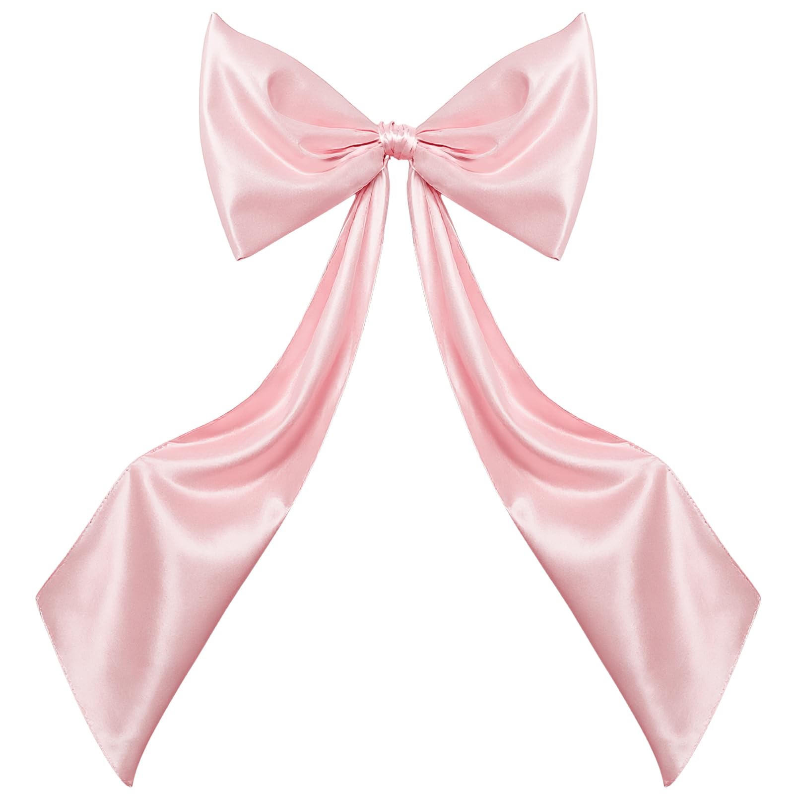 Satin Big Pink Bow Large Decor For Girls Room 24×42 Inch Ribbon Wall Hanging