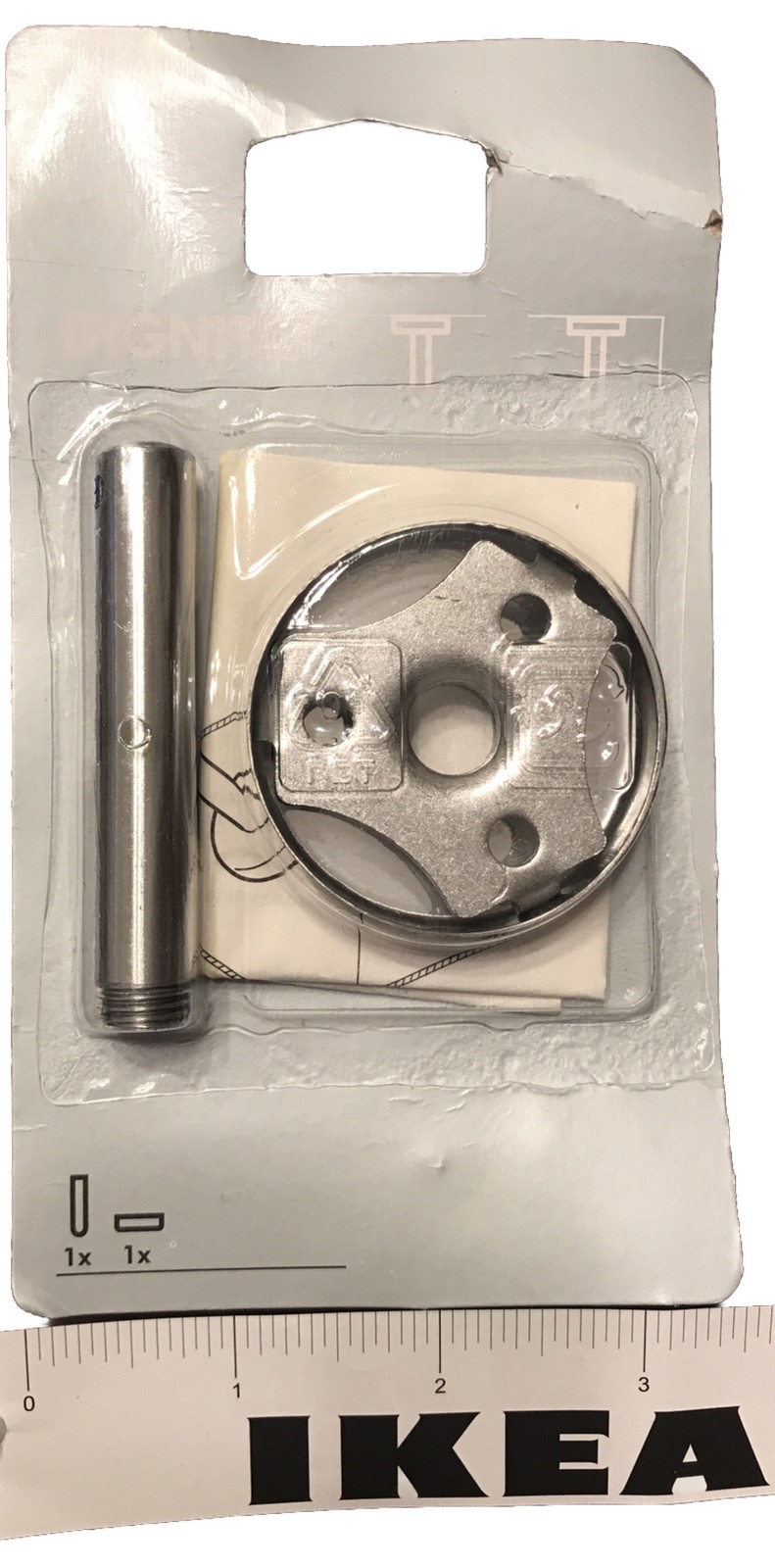New Ikea DIGNITET Curtain Support Corner Fixture Stainless Steel 400.780.30 NIP