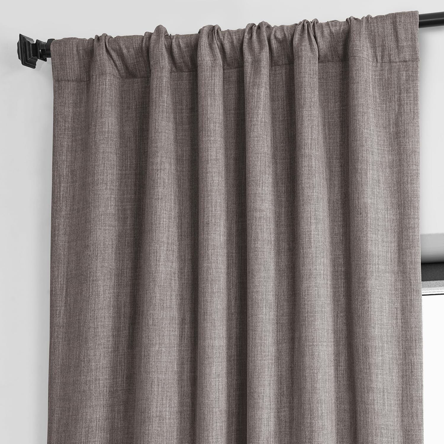 1 Panel Mink 120″L x 50″W Linen Darkening Curtains For Bedroom Living Room