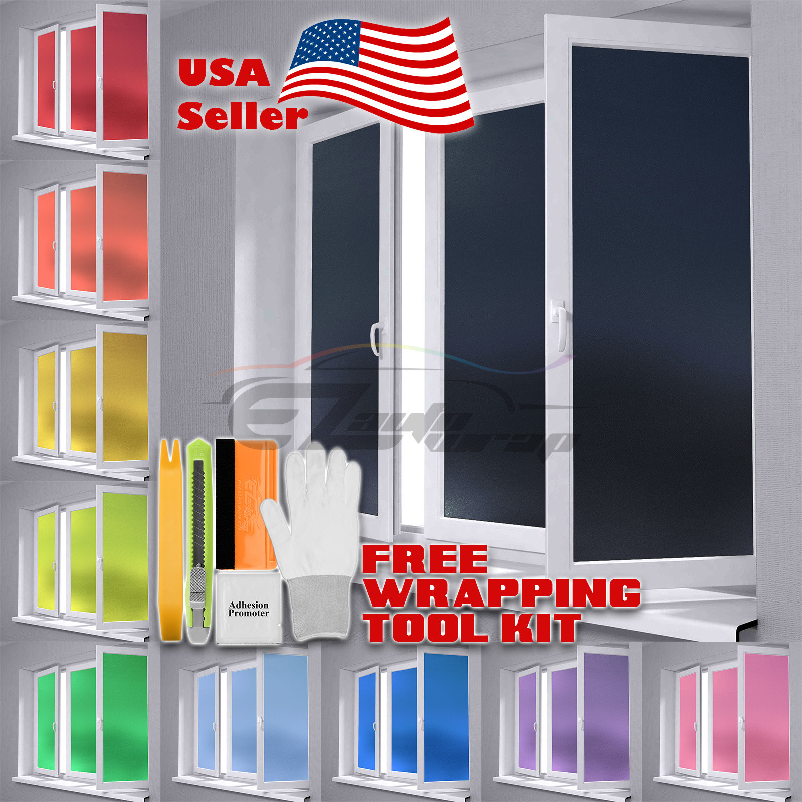 *Premium Color Frosted Film Glass Home Bathroom Window Security Privacy Sticker