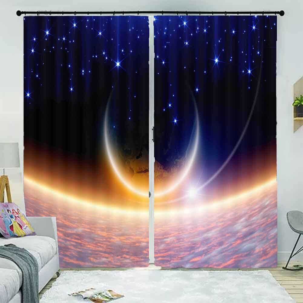 Scale Transfer Light 3D Curtain Blockout Photo Printing Curtains Drape Fabric