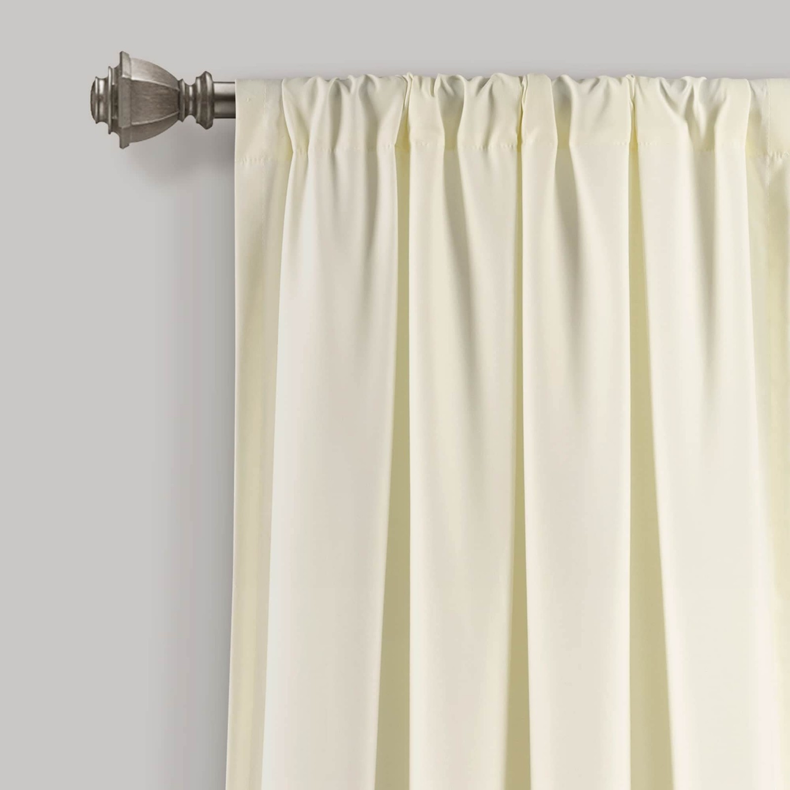 Allison Ruffle Light Filtering Window Curtain Panels Pair 40″ W x 84″ L White…