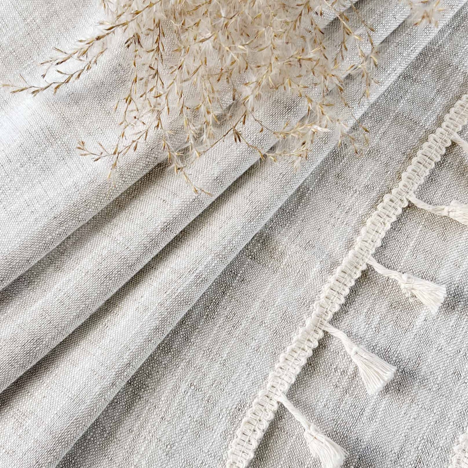 Boho Tassel Kitchen Valances for Windows Modern Farmhouse Cotton Linen Valanc…