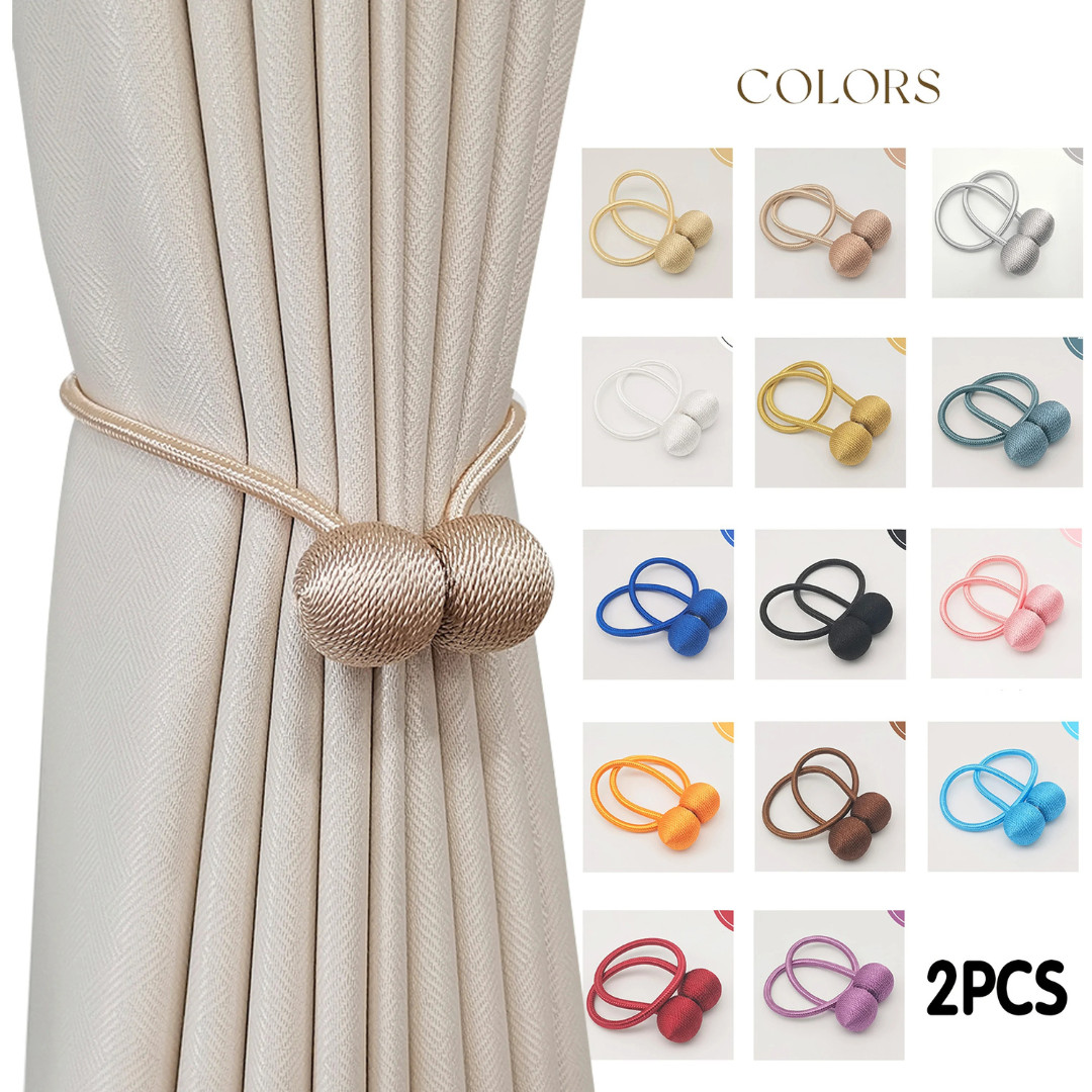 Magnetic Curtain Tiebacks 2pcs Curtain Holder Clips Tie Bands Window Home Decor