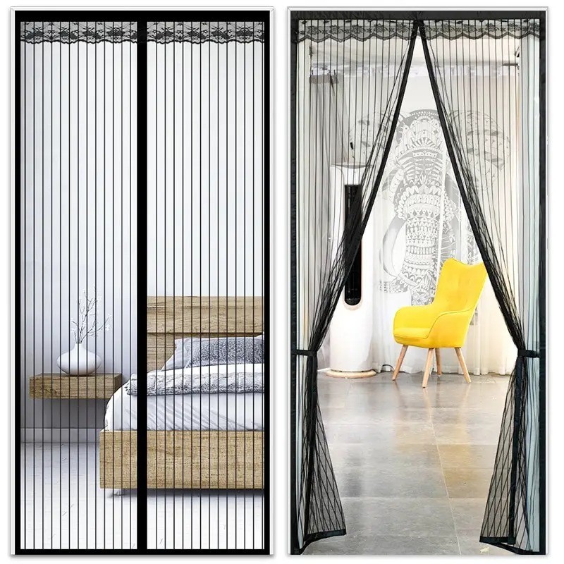 100x210cm Magnetic Mesh Door Screen Anti Mosquito Bug Curtain Auto Close