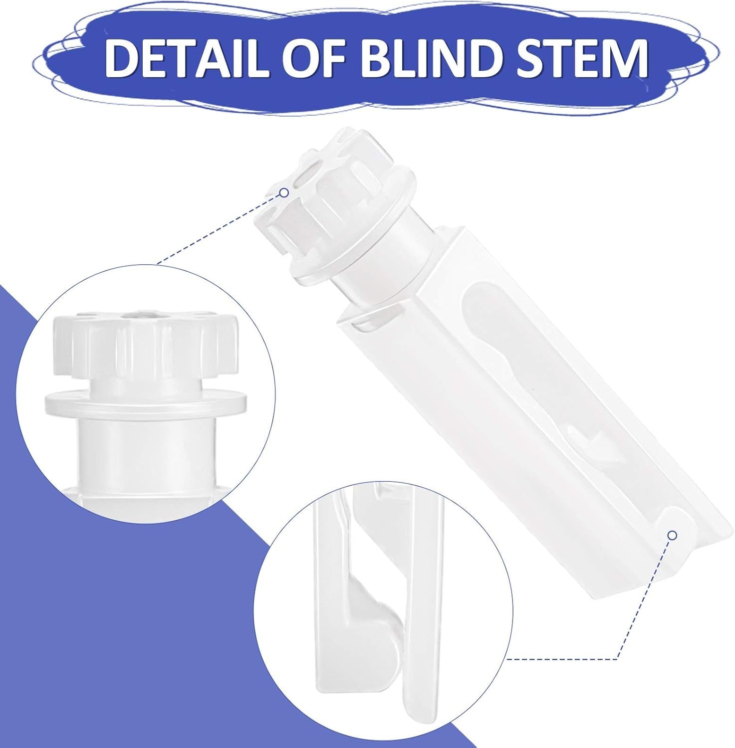 Vertical Blind Replacement Stems 30 White Clips for Window Curtain Accessories