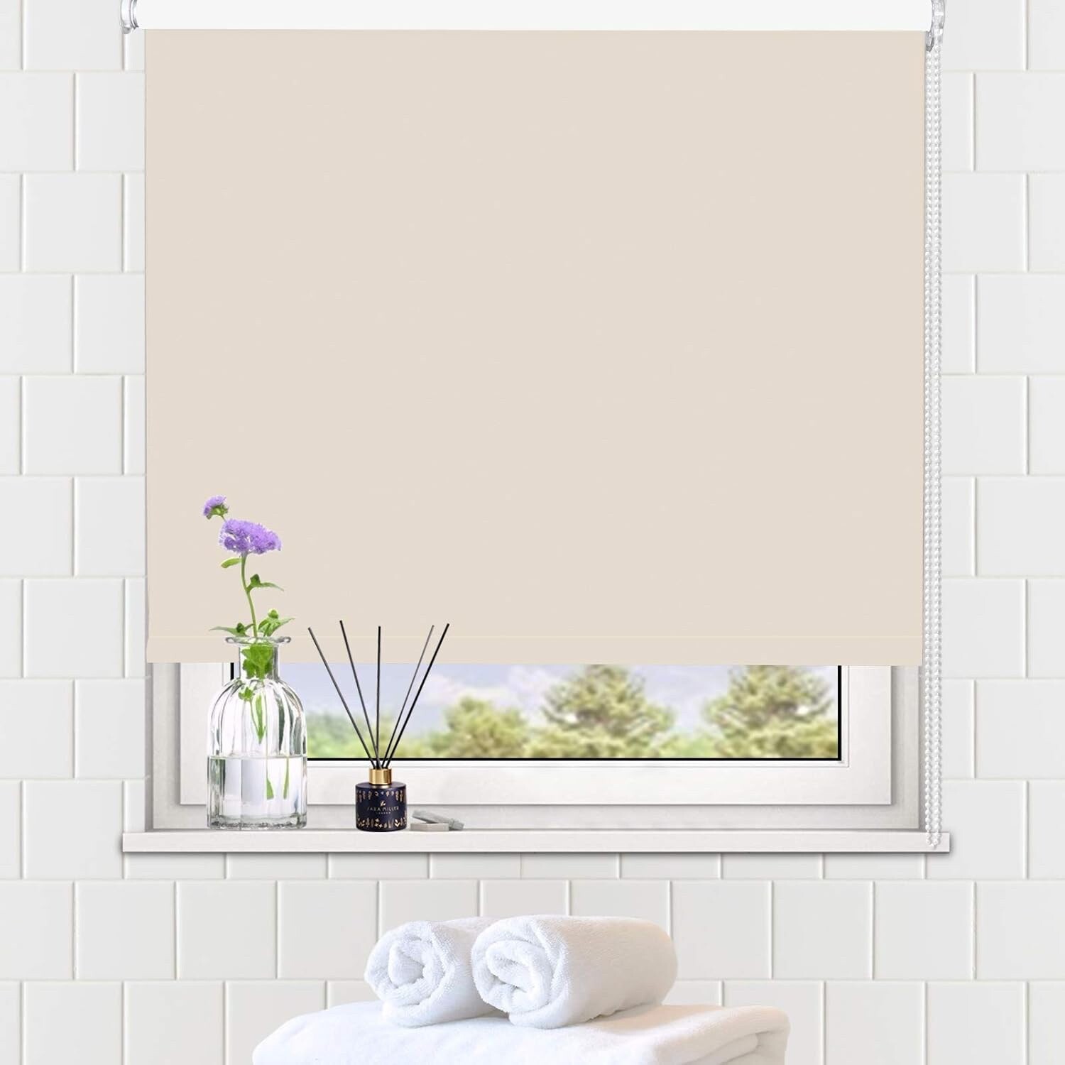 Blackout Roller Shades Window Blinds Room Darkening Curtain Waterproof Fabric