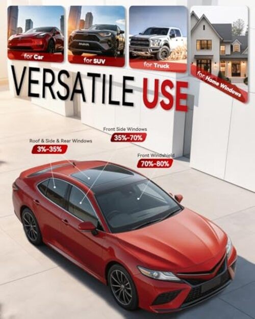 15% VLT Ceramic Car Window Tint Film 30 in x 25 ft Roll, 30In x 25Ft 15% Vlt