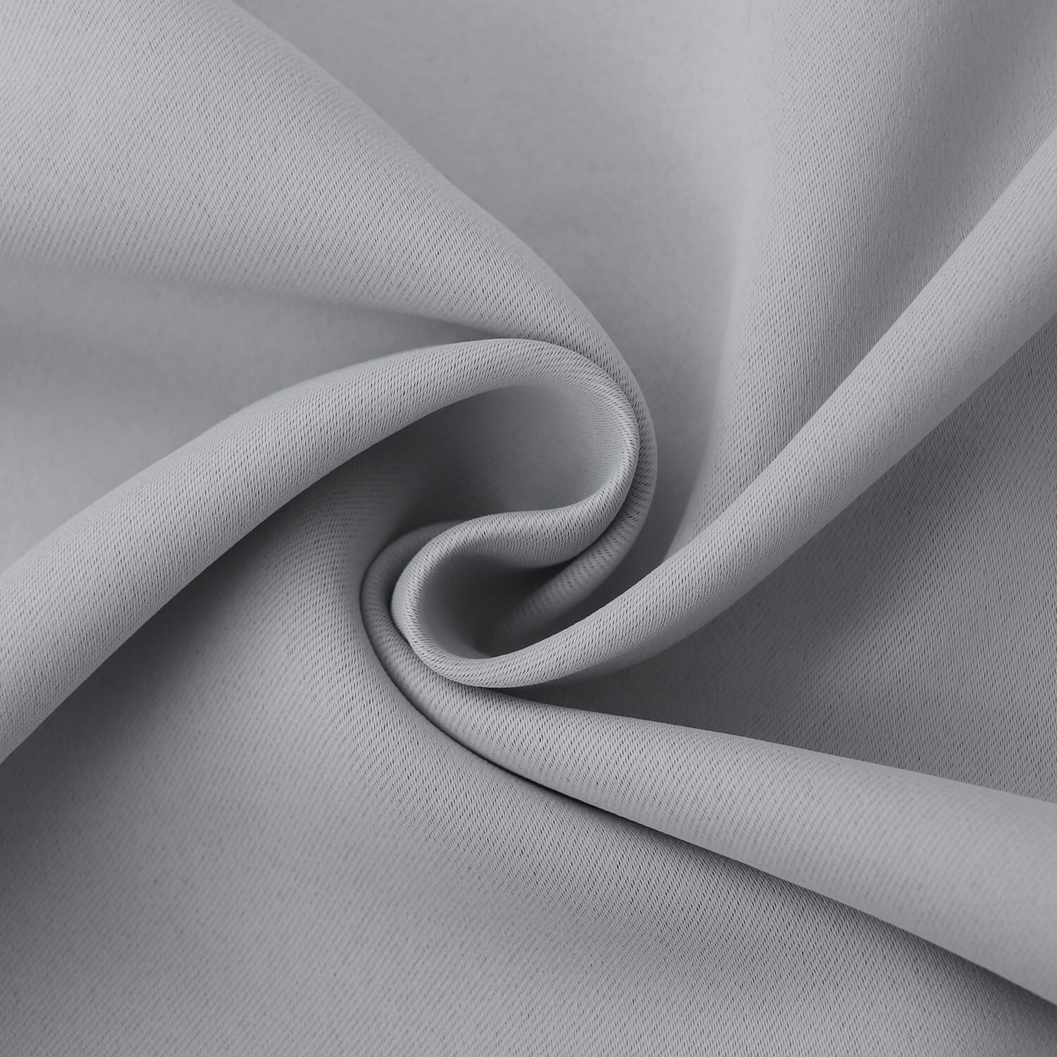 Elegant Thermal Insulated Light Grey Room Darkening Curtains 42×48 for Privacy
