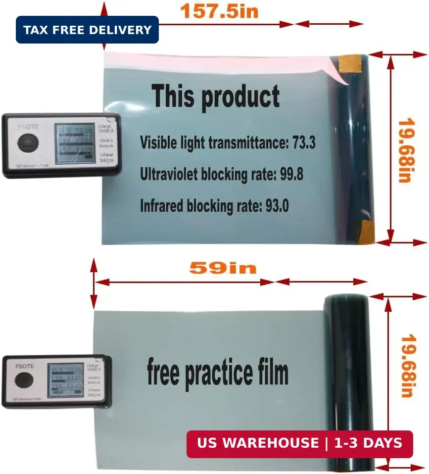 Car Windshield Sun Shade Tint Film， Car Glass Film，Heat Insulation Film，Color-Ch