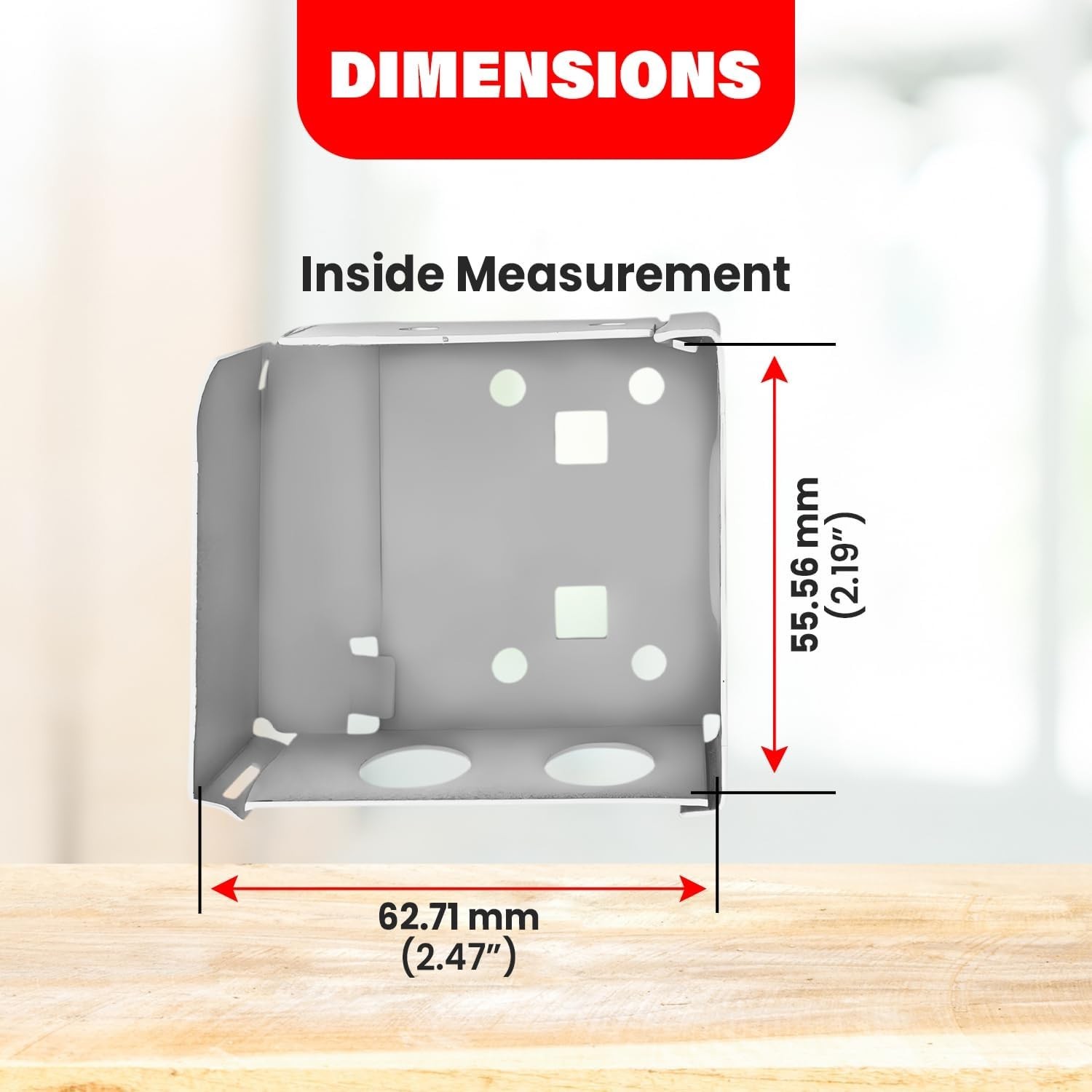 White Iron Mounting Brackets for Horizontal Blinds – 6 Count