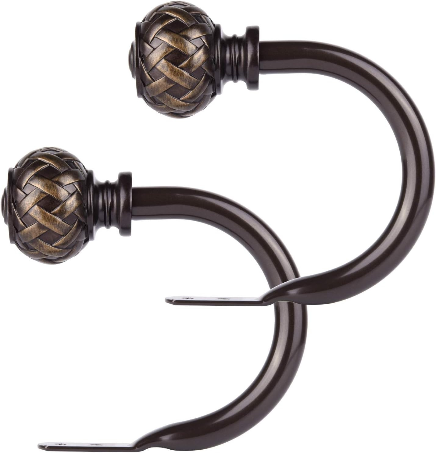 Curtain Holdbacks Set of 2, Window Treatment Holdbacks Wall Mounted Drapery Hook