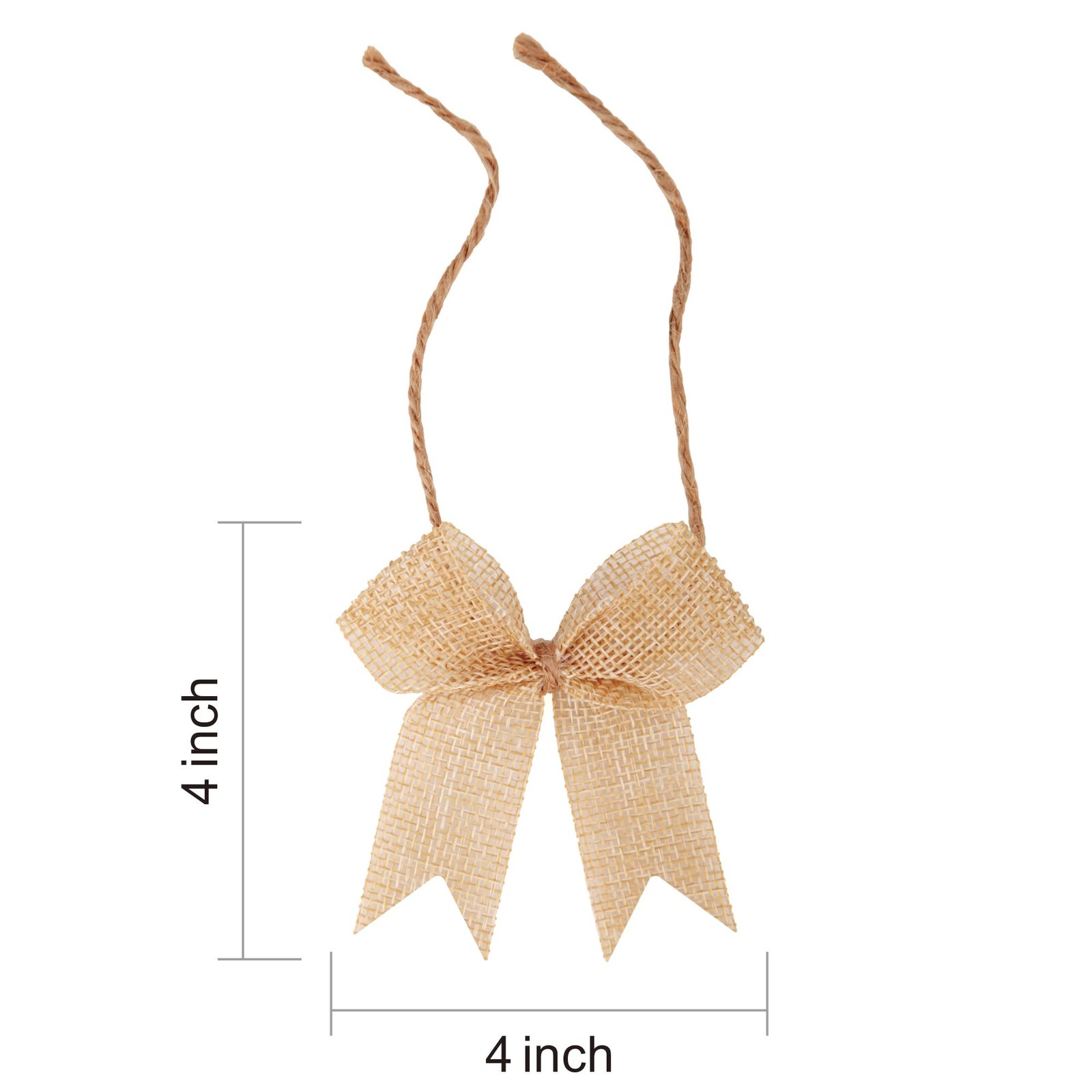 24 PCS 4 Inch Mini Buffalo Plaid Burlap Ribbon Bows For Crafts Sewing Decor
