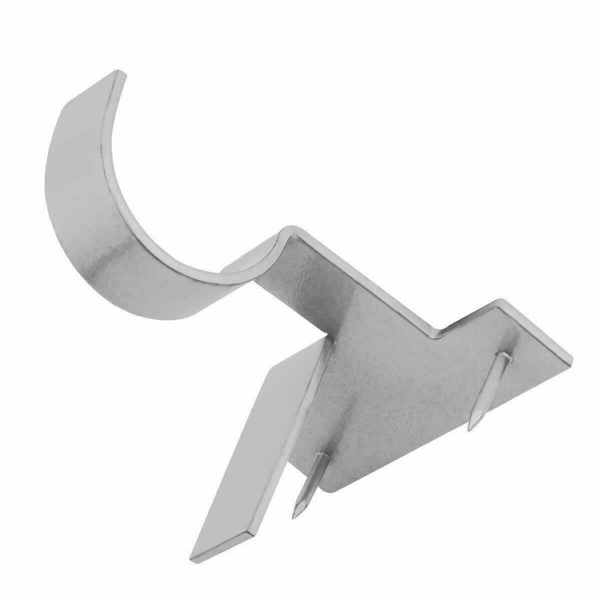 2pcs Single Hang Curtain Rod Holders Tap Right Window Frame Curtain Rod Bracket