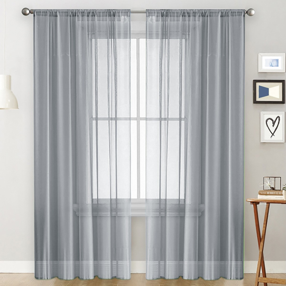 Modern Minimalist Pastoral Curtain & Sheer for Living Room Bedroom Study