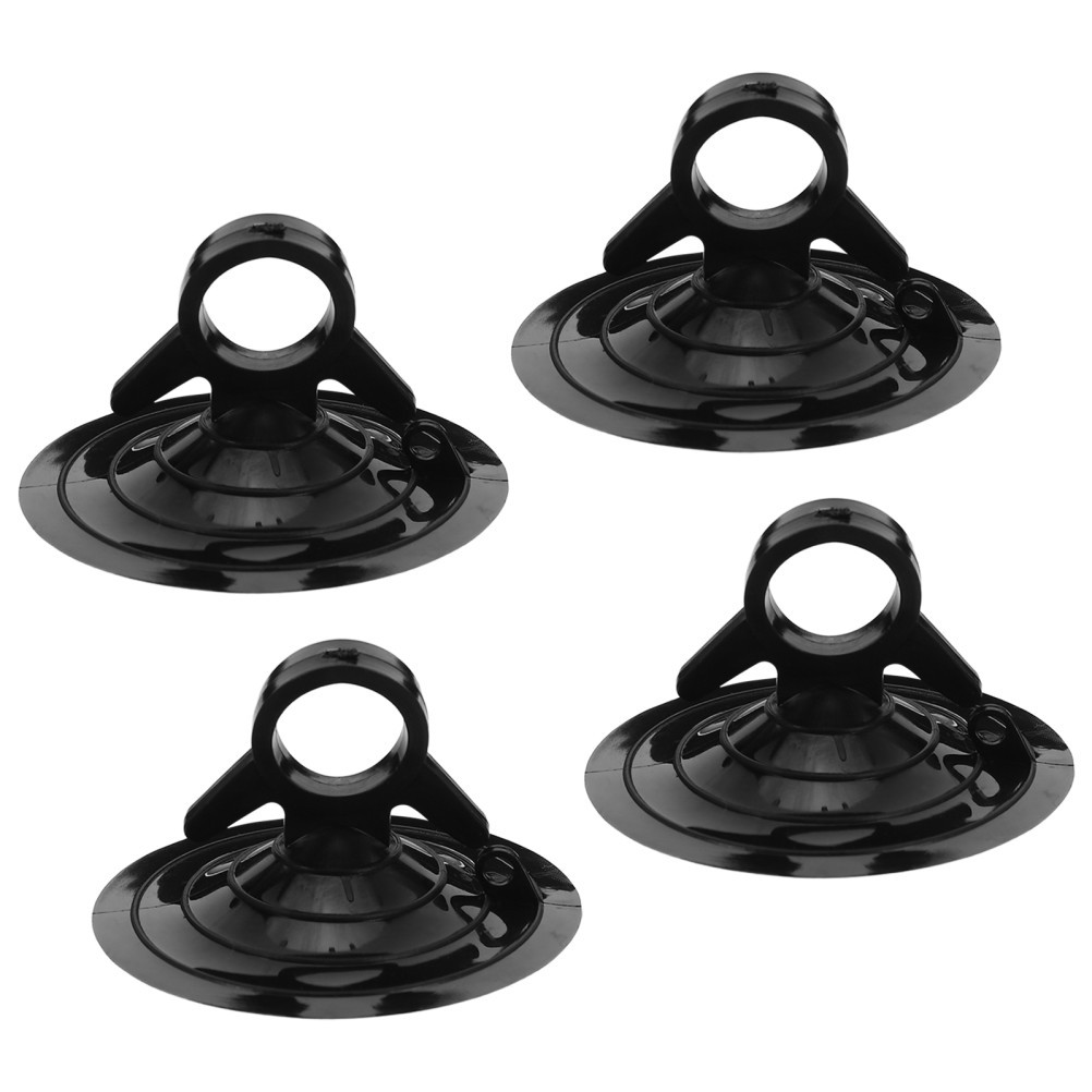 4Pcs Reusable Automotive Suction Cups Car Window Holder Strong Suction Black