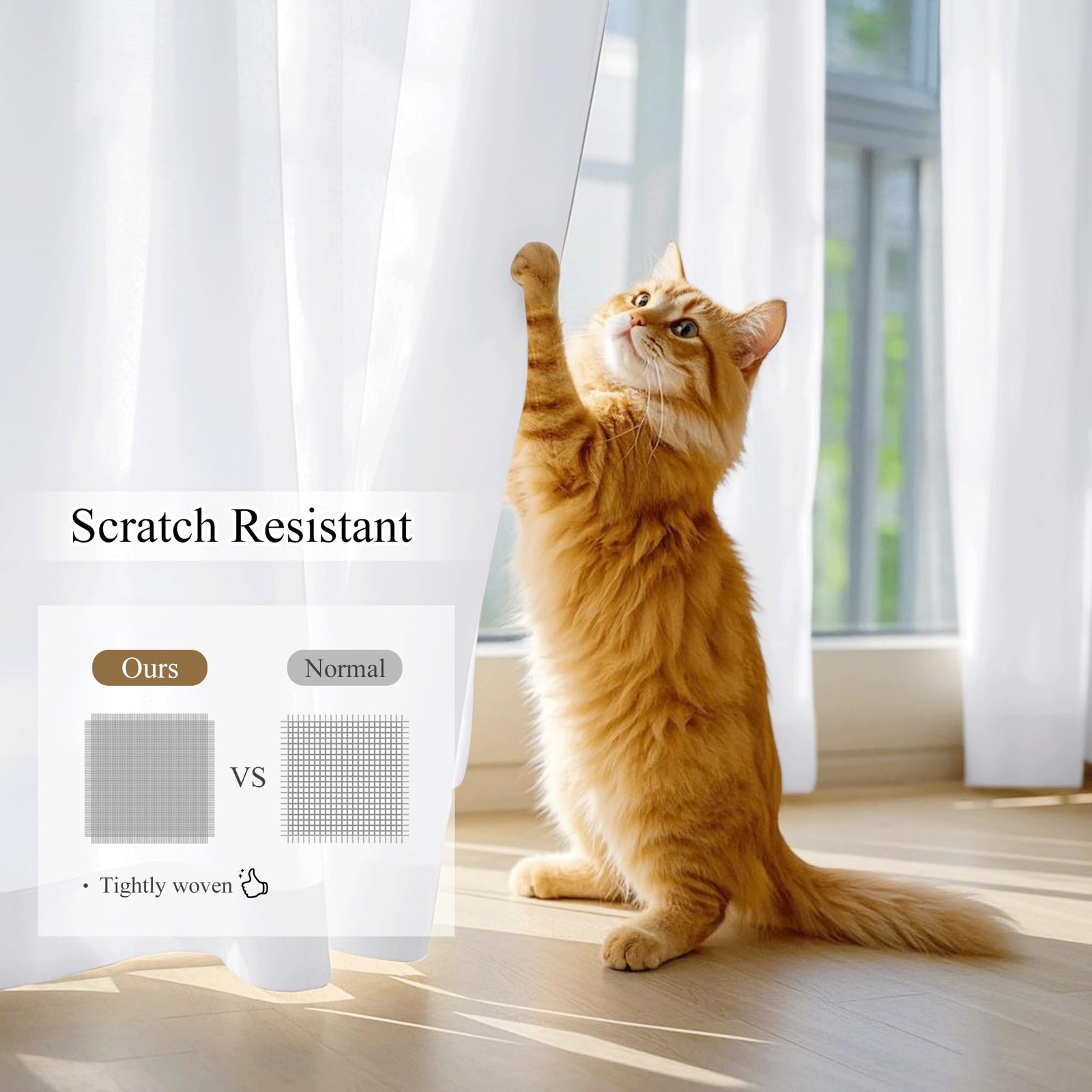 White Non-See-Through Light Filtering Curtains, Semi Sheer Privacy Grommet Dr…
