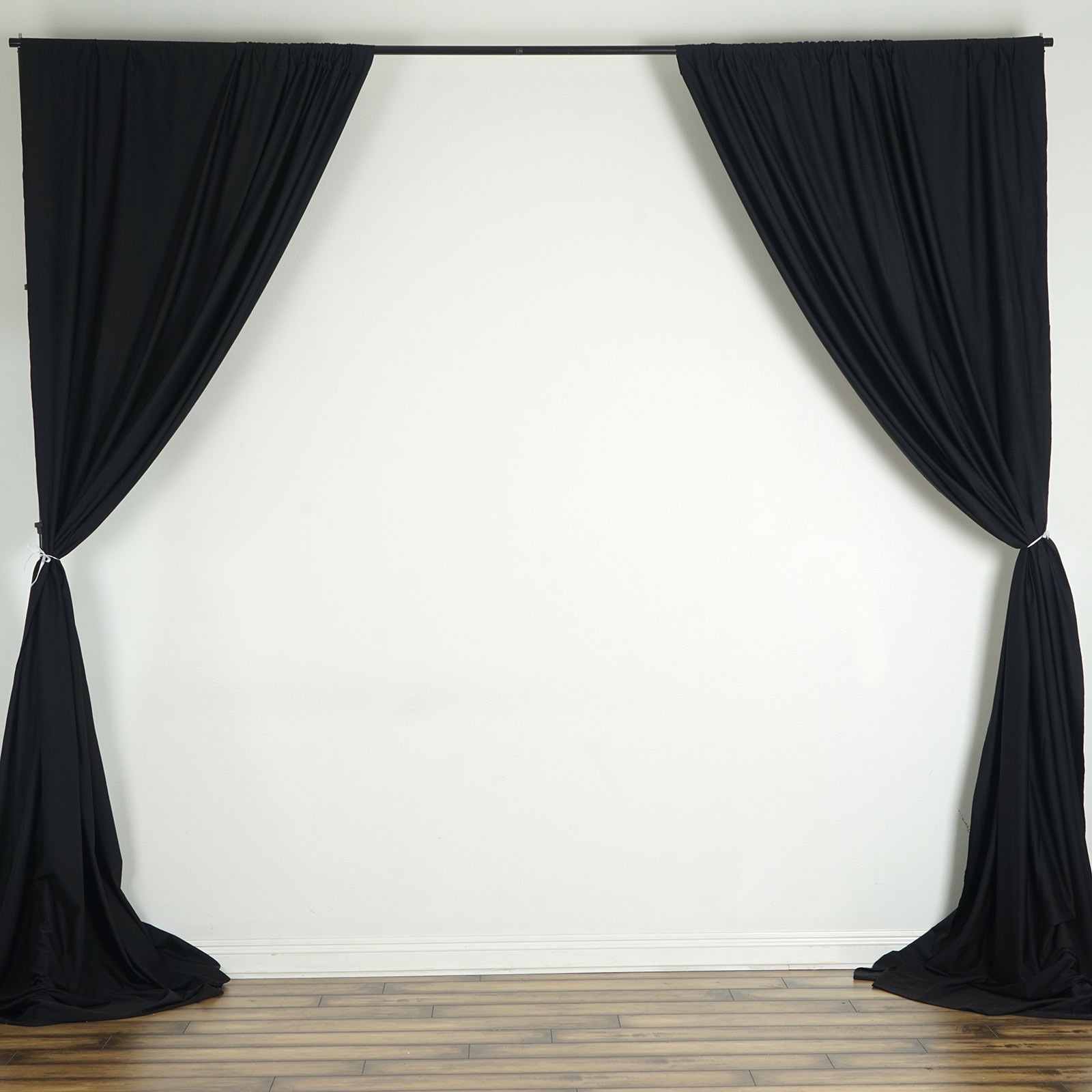 BLACK 10 x 10 ft Polyester BACKDROP CURTAINS Drapes Panels Home Decorations