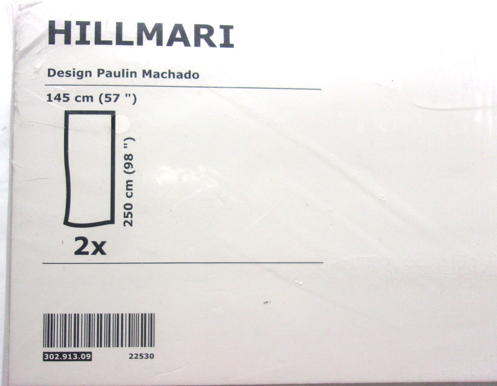 Ikea ~ Hillmari Curtain Panels (Pair), 57″ x 98″ New in Package