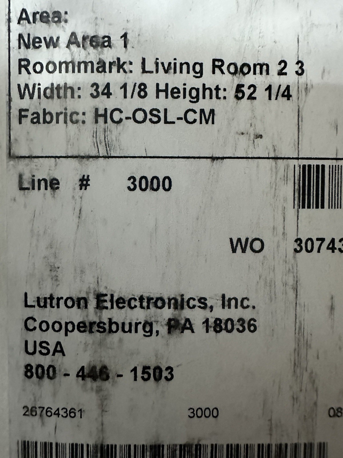 Lutron Honeycomb Battery Electric Blind 52 1/4″ X 34 1/8″ Tan New Open Box