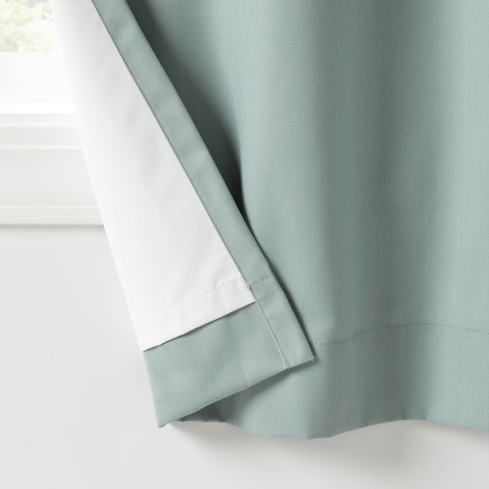 95″ Blackout Tie Top Embellished Kids’ Panel Green with Ties – Pillowfort