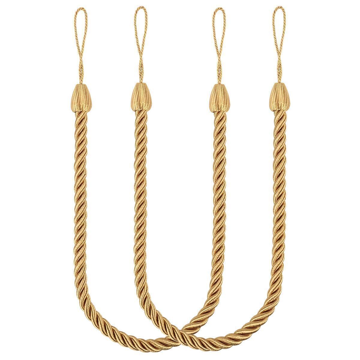 4 Curtain Tieback Tie Backs Holdbacks Handmade Braid Durable Curtains Rope Nylon