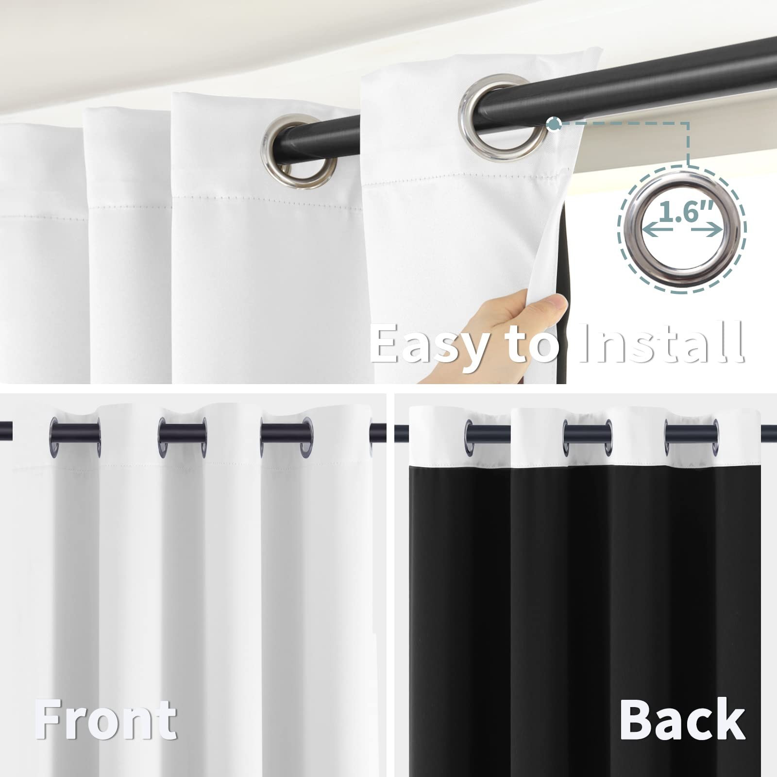 BGment Full Blackout Curtains for Living Room Window 84 Inch Length 2 Panels …