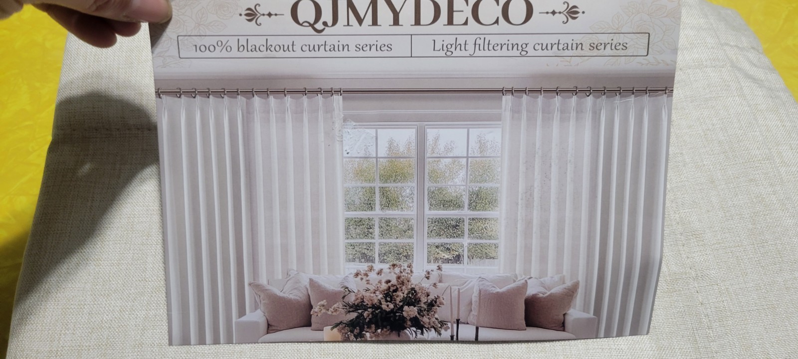 Set of Light Brown Beige Blackout Curtains 50 In x 72 In