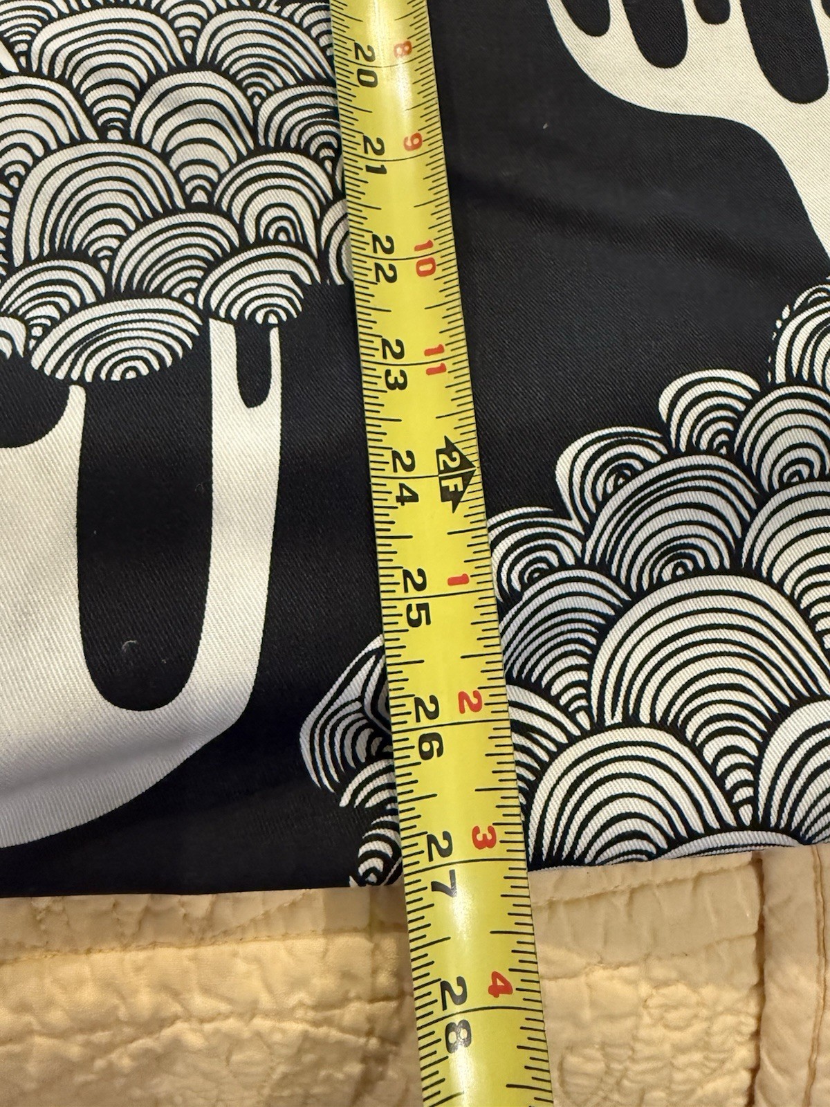 SET / 2 IKEA Kajsamia CURTAINS Drapes BLACK /WHITE Tribal TREE GROMMETS EUC