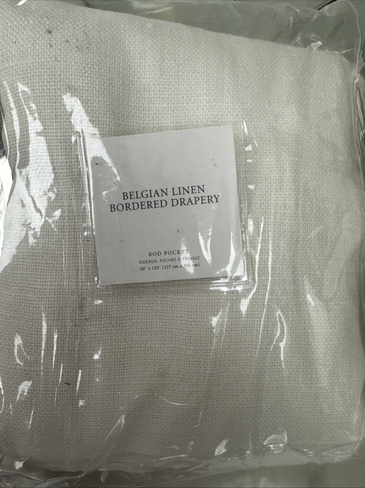 RH Restoration Hardware Heavy Weight Belgian Linen Bordered Panel 50×120