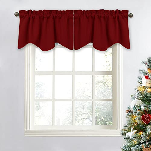 Window Valance – Blackout Valance Elegant 52 inches by8 inches 1 Burgundy Red