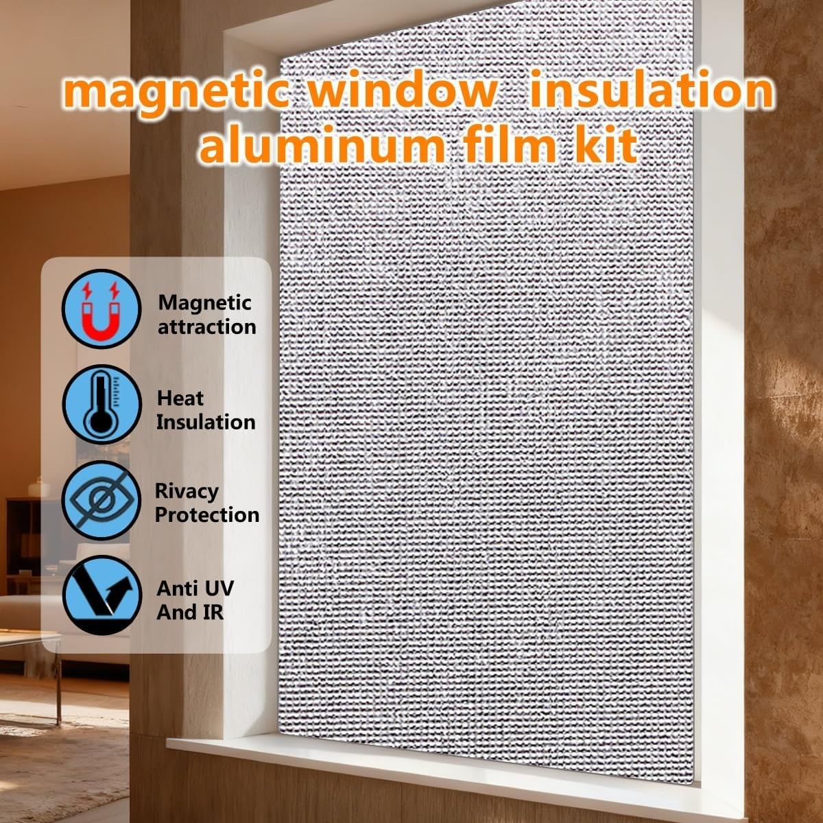 Magnetic Window Insulation Kit Suitable for Winter and Summer,Magnetic Strip and