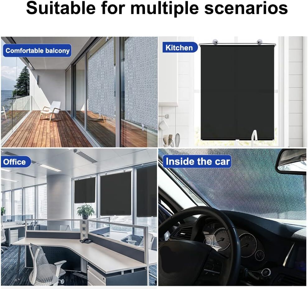 Retractable Car Auto Front/Side Window Sun Shade Shield Cover Roll Curtain Visor