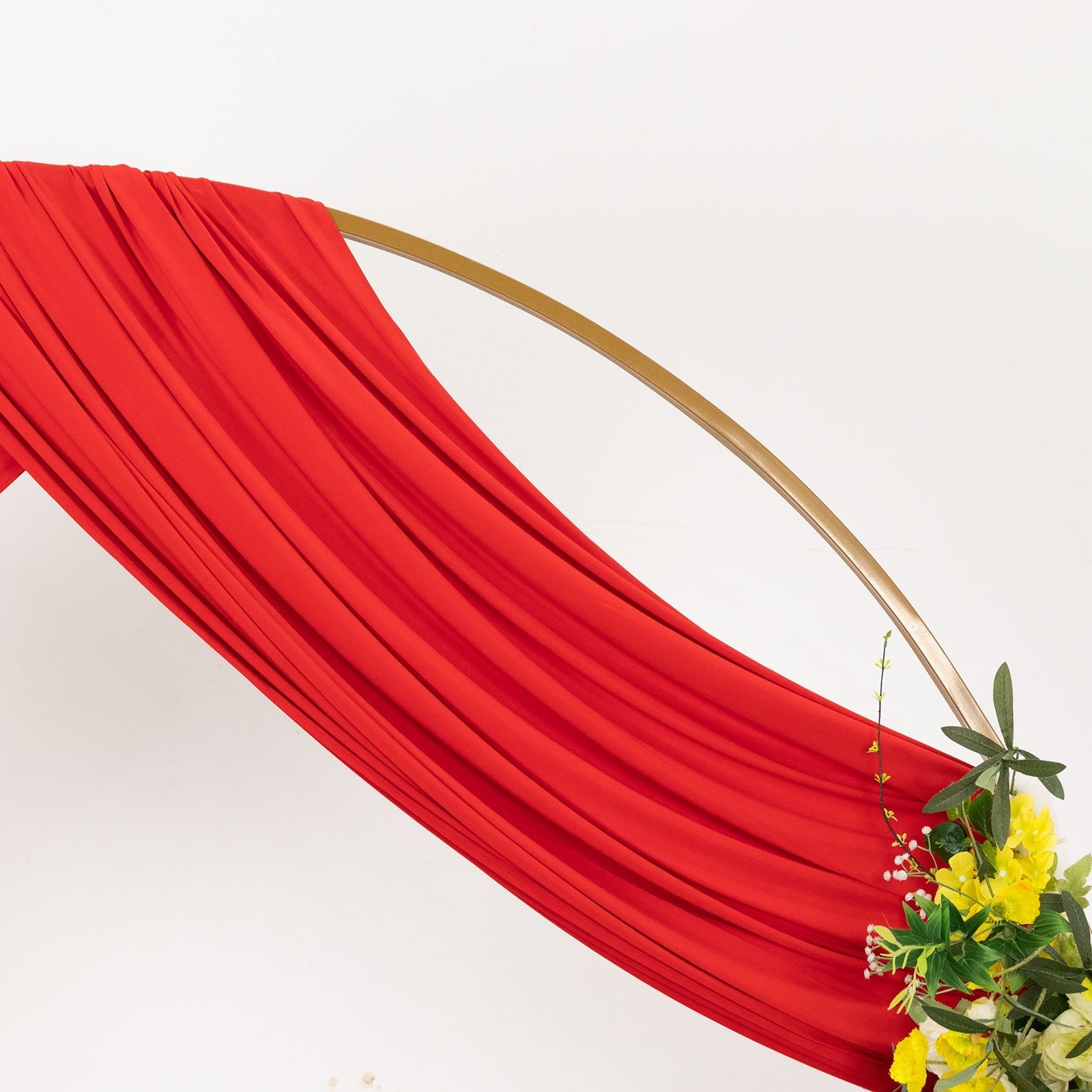 18 ft RED 4-Way Stretch Spandex Divider Backdrop Curtain Party Wedding