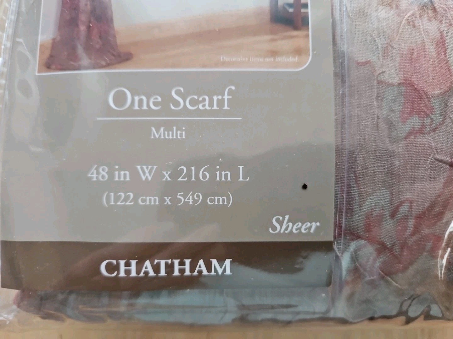 Vintage Sheer Floral Window Scarf 48×216 Victorian Home Trends Chatham