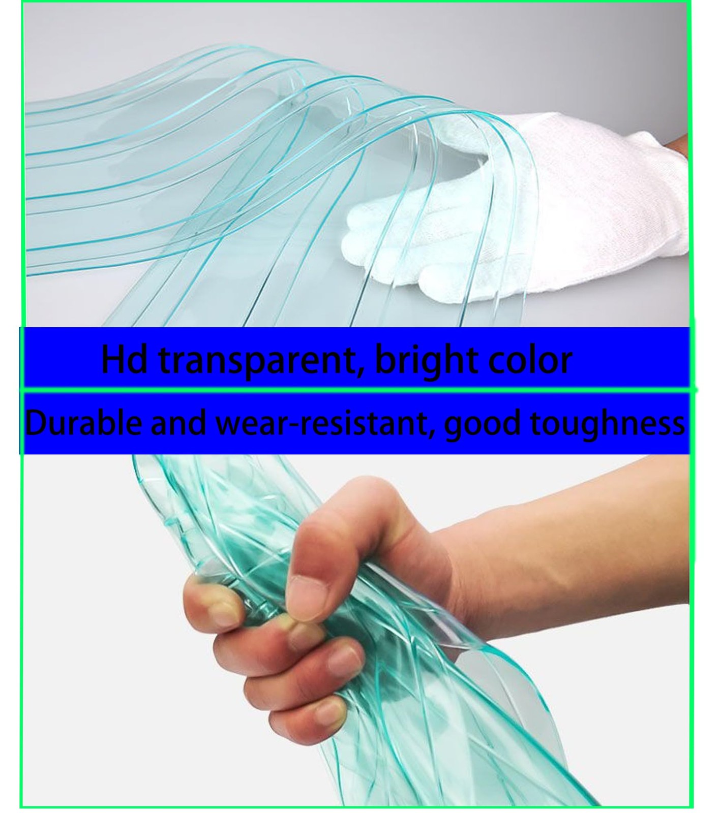 Plastic Vinyl Replacement Strip Curtain-Door，6.8’ Length x 7.5” Width x 0.08”…
