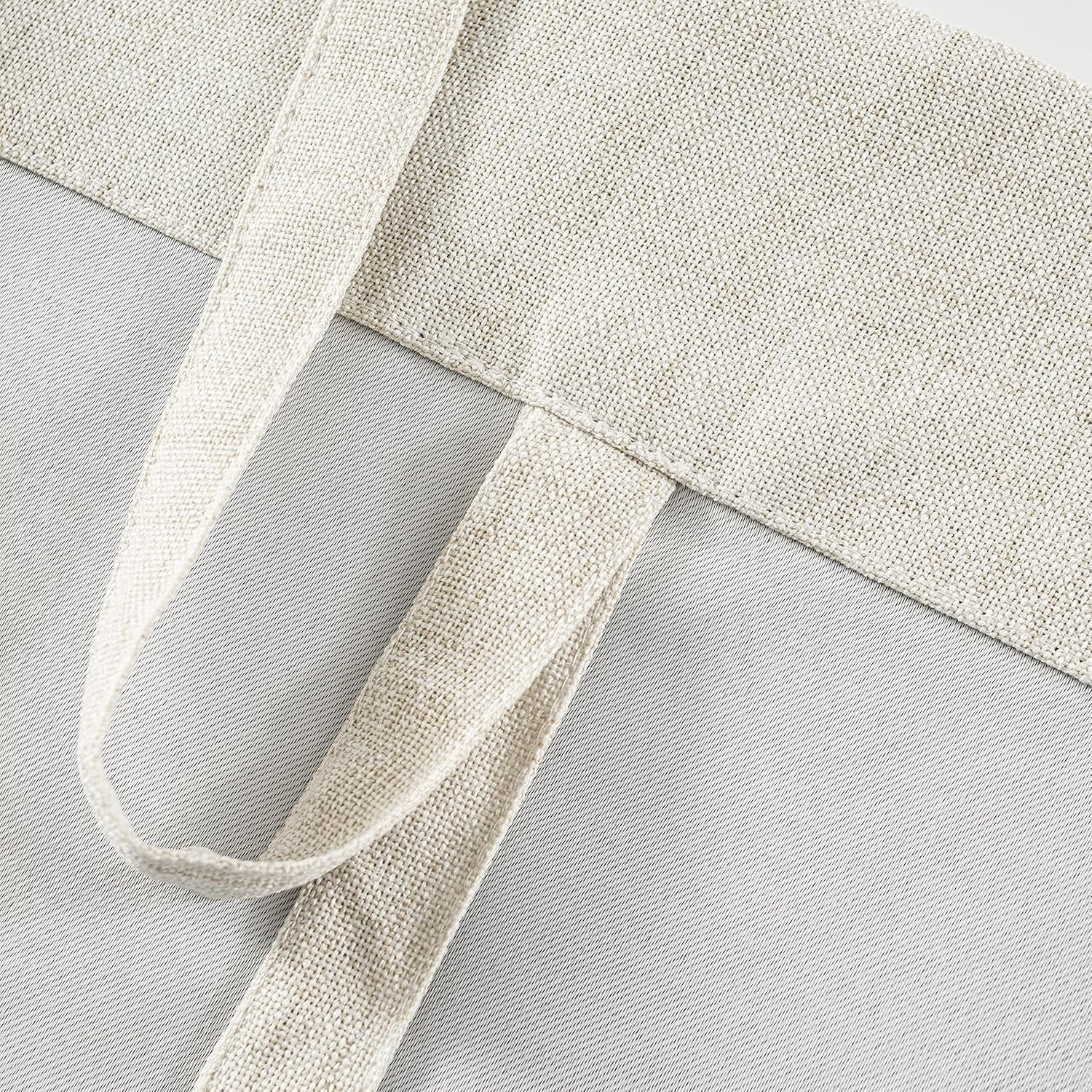 DriftAway Double Layer Light Linen Blackout Tie Up Curtains Thermal 45″W x 63″L
