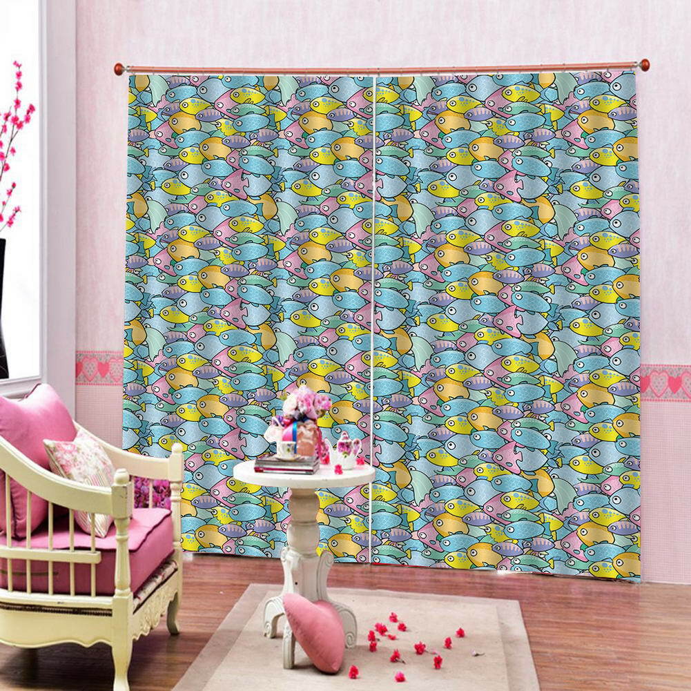 Many Fish Are Delicious 3D Curtain Blockout Photo Printing Curtains Drape Fabric