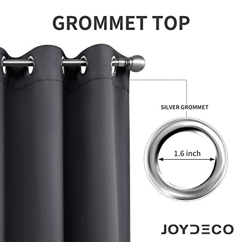 Joydeco Blackout Curtains 72 Inch Length 2 Panels Set, Thermal Insulated Long