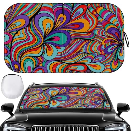 Windshield Sun Shade – Car Sun Shade Windshield, Reflector Sunshade Black