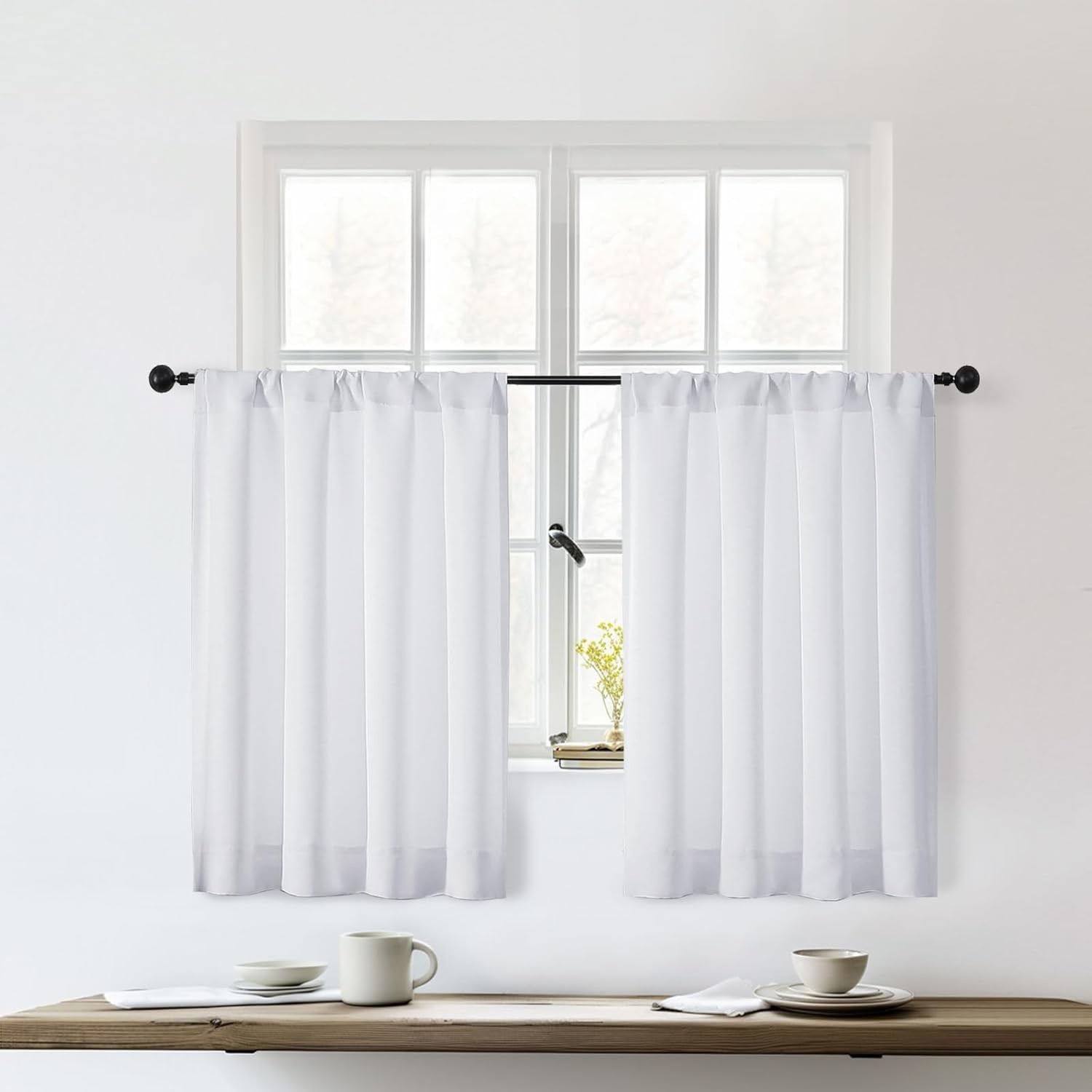 Blackout Curtains for Bedroom Living Room 72 Inch Length 2 Panels Set, Privacy T
