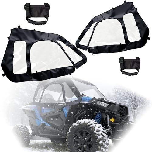 Soft Upper Doors For Polaris RZR XP 1000 / XP Turbo 2014-2023，YKK Zipper, TPU
