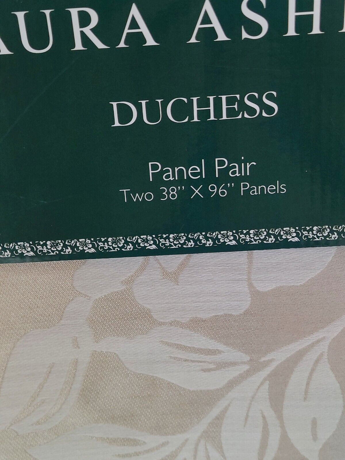 NEW Lora Ashley Duchess Chic Curtains Set of 2 panels 38″x 96″. 2 sets available