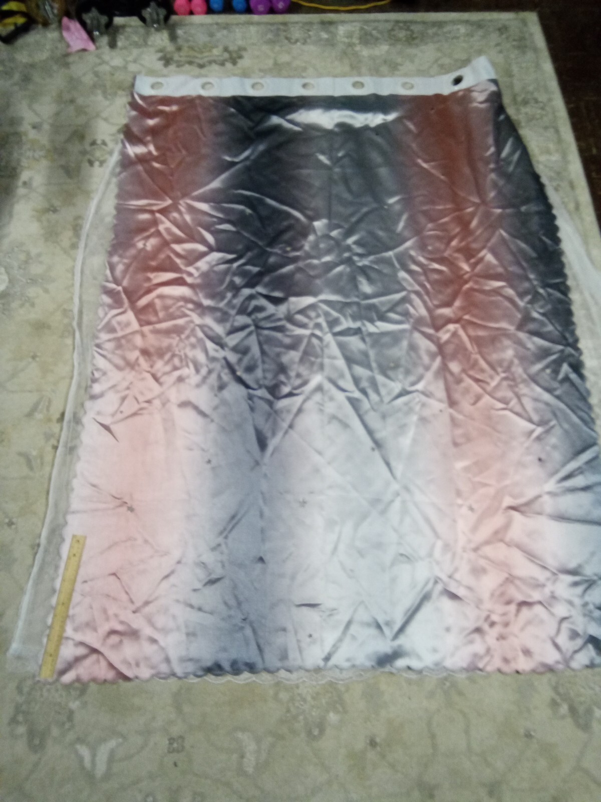 Pink And Grey Curtain For Bedroom 71in By 58in