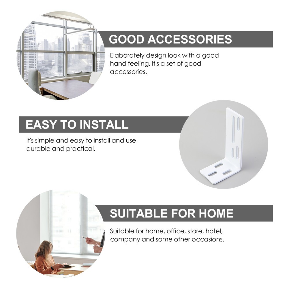 6Pcs Curtain Mounted Code Brackets Stainless Steel For Stores
